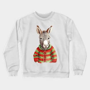 Knitted Christmas Donkey Crewneck Sweatshirt